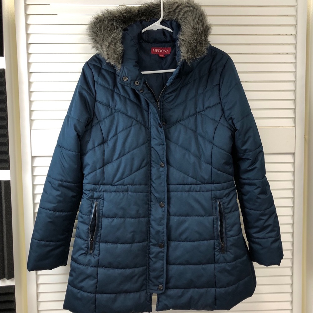 Merona Navy Down Coat